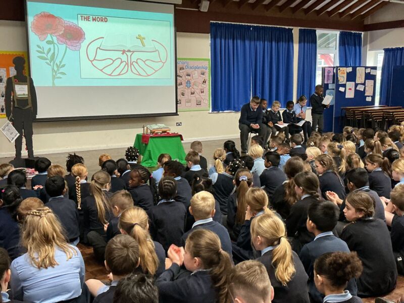 Image for the Tweet beginning: This morning, St Clare's paid